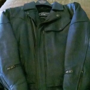 Barney's  Black Leather Men's Jacket  Size 42